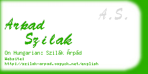 arpad szilak business card